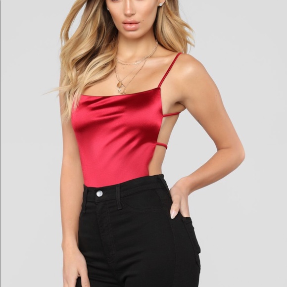 Fashion Nova Other - 🌼 NEW FASHION NOVA RED OPEN BACK BODYSUIT